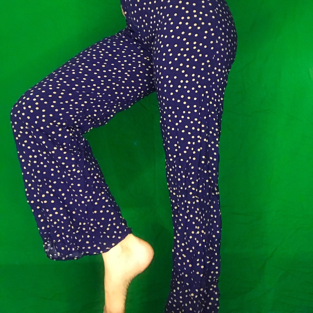 Navy Polka Dot Pants!